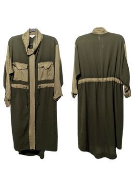 DANCE & MARVEL Military Colorblock Lagenlook Midi Jacket S
